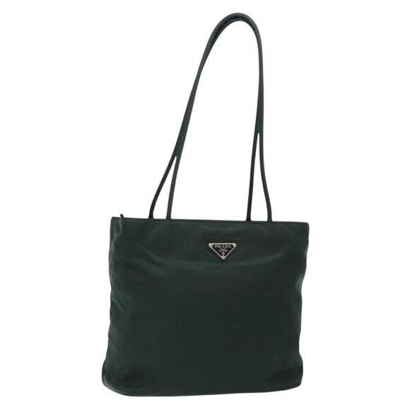 PRADA Tote Bag Nylon Green Silver - Picture 1 of 12